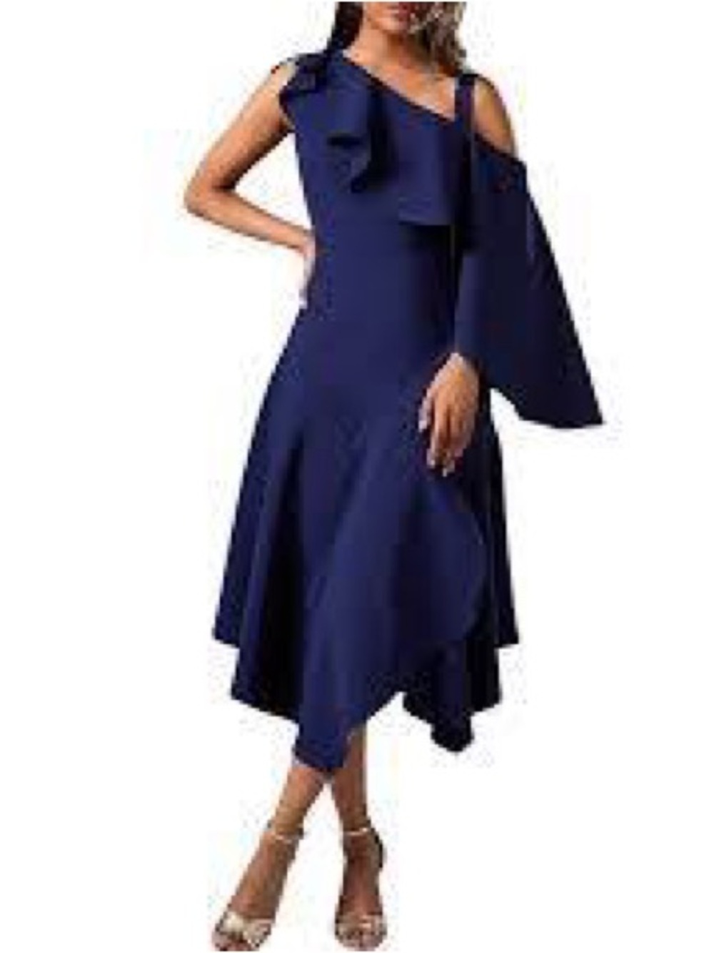 NWT Navy Coast one shoulder wedding, party, night out dress size 2